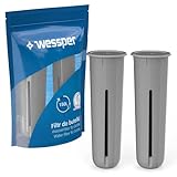 Wessper Wasserflaschenfilter Ersatz 2er Pack, Geeignet für Dafi-Flasche, Nachfüllpackung Für Eine...