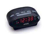 iCES ICR-210 Uhrenradio - Radiowecker mit 2 Weckzeiten - PLL FM - Schlummerfunktion - Sleeptimer -...