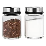 aiface 2 Stück Gewürzgläser mit Drehdeckel, Gewürzdosen aus Borosilikatglas 150 ml,...