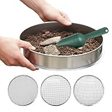 Generisch Erdsieb aus Edelstahl, kompakt und leicht, Steinsieb für Steine und, ideal für...