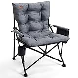 EVER ADVANCED Campingstuhl Faltbar 230KG Belastbar XL Klappstuhl 62cm Sitzbreit mit Seitentasche...