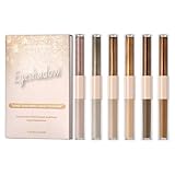 Ylnailky Glitzer Flüssig Lidschatten - 6-teilig Doppelseitig Anhaltend Wasserfest | Augen Beauty...