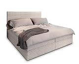 Masseno Boxspringbett PISA 180x200 cm Komplett-Set mit Matratze und Topper, Polsterbett mit Zwei...
