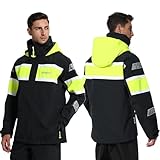Navis Marine Herren Segeljacke Wasserdicht Nylon Atmungsaktive Offshore - Jacke mit reflektierenden,...