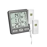 TFA Dostmann Trio Funk-Thermometer, mit 2 Sendern, wasserdichter Kabelsensor, ideal für...