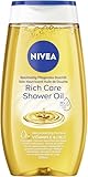 NIVEA Reichhaltig Pflegendes Duschöl (200 ml), sanftes Duschgel mit natürlichen Ölen und...