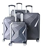 COFI 1453 4 tlg Reisekoffer Koffer Hartschale Trolley Set Kofferset Handgepäck Gepäck Reisetasche...