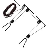 SEWOART Fahrradheber Deckenmontage bis 20 Kg Schwarzes Stahl Flaschenzugsystem für Garage...