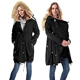 Tragejacke Umstandsjacke Winter 3 In 1 Schwangerschaftsjacke Mit Babyeinsatz Umstandsmantel...