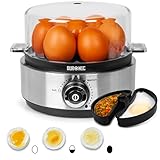 Duronic EB40 BK Eierkocher für 7 Eier, 400W mit Härtegradeinstellung, Timer & Überhitzungsschutz,...