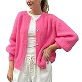 Geagodelia Damen Strickjacke Elegante Langarm Strick Cropped Cardigan Pullover Strickpullover...