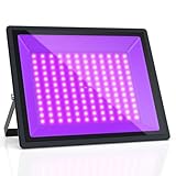 150W LED Schwarzlicht, Schwarzlichtlampe, UV-Flutlicht für Weihnachten, Halloween, Neon Glühparty,...