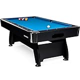 Billardtisch 8ft - 244x132x80 cm - 8 Fuß Pool Billard - Kugelrücklauf - Tischbillard mit Zubehör...