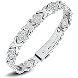 Jeracol Kupferarmband Damen mit Magneten – Verstellbares Magnetarmband Damen aus 99,9 % reinem...