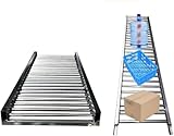 Leichte Förderschlitten 40 x 200 cm – unangetriebenes Rollensystem mit robustem Metallrahmen und...