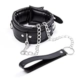 YUZHO Halsband damen für sex Erwachsene Einstellbar Lederhalsband mit Ketten Gepolstert BDSM...
