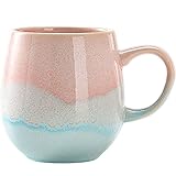 FülleMore 500ml große Kaffeetasse Porzellan Kaffeebecher mit Henkel Cappuccinotasse Kakaobecher...