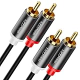 deleyCON 2m Cinch Kabel RCA HiFi Audio Kabel Audiokabel vergoldete Metallstecker für Heimkino...