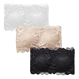 EHDWXVZM 3 Stück Trägerloser Bandeau-BH, Bandeau-Oberteile Für Damen, Rückenfreier BH,...