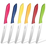 LAZAHOME Brotmesser,Brötchenmesser Set 6-teilig，Edelstahl - Brotmesser mit...