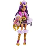 Monster High Clawdeen Wolf-Puppe mit glamourösem Festival-Outfit und Festival-Zubehör wie Snacks,...