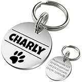 Edelstahl Hundemarke mit Gravur - ⌀25mm oder 30mm - Personalisiert mit Name, Motiv und Text -...