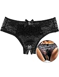 ohyeahlady String Tanga Damen Sexy Dessous Offener Schritt Spitze Slip Große Größen Panty Hipster...