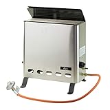 DEMA Gasheizer Gewächshausheizer Edelstahl 4,2 kW – Heizung mit Zubehör für Gewächshaus