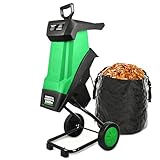 DIUNAOZI 2400 W elektrischer Gartenhäcksler, Schlag-Asthäcksler mit zweischneidiger Klinge aus...