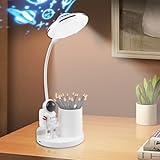 GOMETY Schreibtischlampe Kinder, LED Astronaut Tragbar Tischlampe Schwanenhals Schreibtischlampe mit...