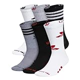 adidas Originals Unisex Remix Cushioned Crew Socken (6 Paar), Weiß/Schwarz/Better Scarlet, Größe...