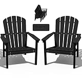 nevilywood Stapelbarer Adirondack Stuhl 2er Set, HDPE Outdoor Terrassenstuhl - Langlebig und...