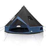 your GEAR Zelt Ravello - Tipizelt in 2 Größen für 4-8 Personen, Familienzelt mit 400 cm oder 500...