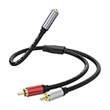 sovunis 3,5 mm auf 2 Cinch-Kabel (3,5 mm), Stereo-Cinch-Y-Splitter, 3,5 mm Buchse auf 2...