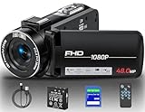 OLESIT Camcorder Videokamera Full HD 1080P 48MP Camcorder 16X Digitale Videokamera für YouTube, 7,6...