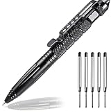 Tactical Pen, Taktischer Kugelschreiber mit 5 Tinten Nachfüllungen, Outdoor Selbstverteidigungs...