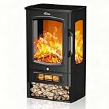 Tronitechnik® Elektrokamin elektrisch - Kaminfeuer mit LED Flammeneffekt, 1kW/2kW Watt Kamin, mit...