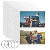 40 Stück Fotohüllen DIN A4, Fotosichthüllen Transparente, A4 Postkartenhüllen 2 Fach Geteilt,...