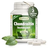 Chondroitin, hochdosiert, 460mg - 120 Kapseln, vegan. Chondroitinsulfat. Reinsubstanz – hohe...