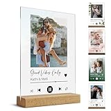Spotify Glas Bild mit Foto und QR Code - Personalisierte Geschenke für Frauen und Männer im Musik...