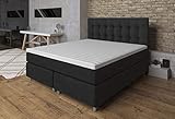 Tesla Dreams Boxspringbett 180x200 Ronda, 7 Zonen Taschenfederkern-Matratze H2/H3, Topper...