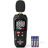 Schallpegelmesser, Digitaler Tragbarer Schallpegelmesser 30 dB bis 130 dB mit LCD-Display, geeignet...