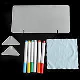 Syiyunran Checklisten Tafel Whiteboard Essensplaner Acryl Board - 1 Stück, Transparente Farbe, Home...