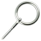 Eisenwaren2000 | 8 mm Holzschraube mit Ring (1 Stück) - Ösenschrauben mit Holzgewinde -...