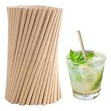 Papierstrohhalme,100 Stück Trinkhalme, Biologisch Abbaubare Papier Trinkhalme,Cocktail Strohhalme,...