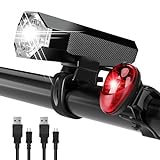 LED Fahrradlicht Set Wiederaufladbare, STVZO Zugelassen Fahrradlicht Fahrradlichter Fahrradlampe Set...