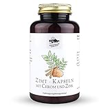 KRÄUTERHANDEL SANKT ANTON - 180 Zimt Kapseln - 400 mg Zimt Extrakt Tagesdosis - Hochdosiert - Chrom...