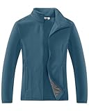 33,000ft Damen Fleecejacke mit Durchgehendem Reißverschluss Stehkragen Damen Leichte Fleece Jacke...