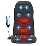 COMFIER Massagesitzauflage, Rückenmassagegerät mit Wärme, 10 Vibrationsmotoren Massageauflage mit...