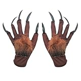 Harilla Werwolf-Handschuhe, Wolf-Kostüm-Handschuhe, Hände, Pfoten, Handschuhe,...